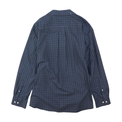 Navy Check Long Sleeve Button Down