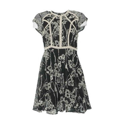Black Floral Mini Dress