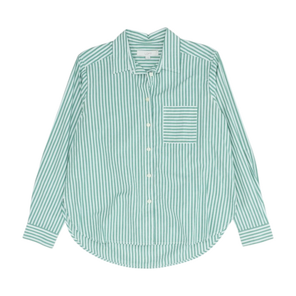 Green Striped Button Down