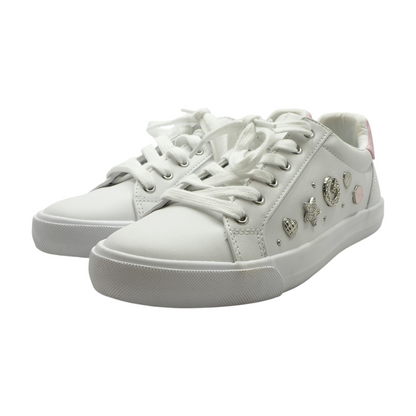 White Low-Top Athletic Shoes