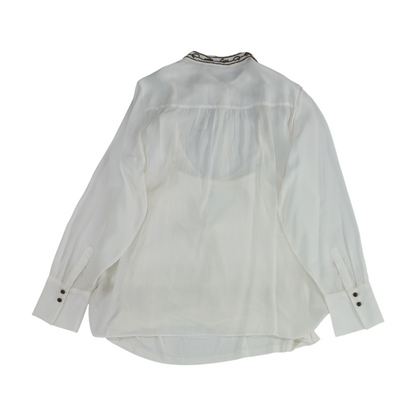 White Print Button Down