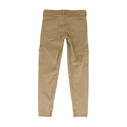 Khaki Solid Cargo Pants