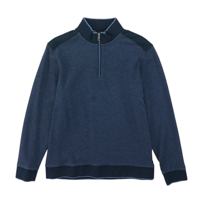 Navy Solid 1/4 Zip Pullover