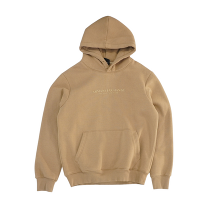 Tan Solid Hoodie Pullover