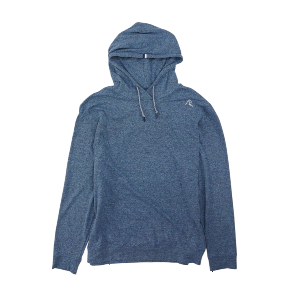 Blue Solid Hoodie Pullover