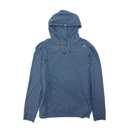 Blue Solid Hoodie Pullover