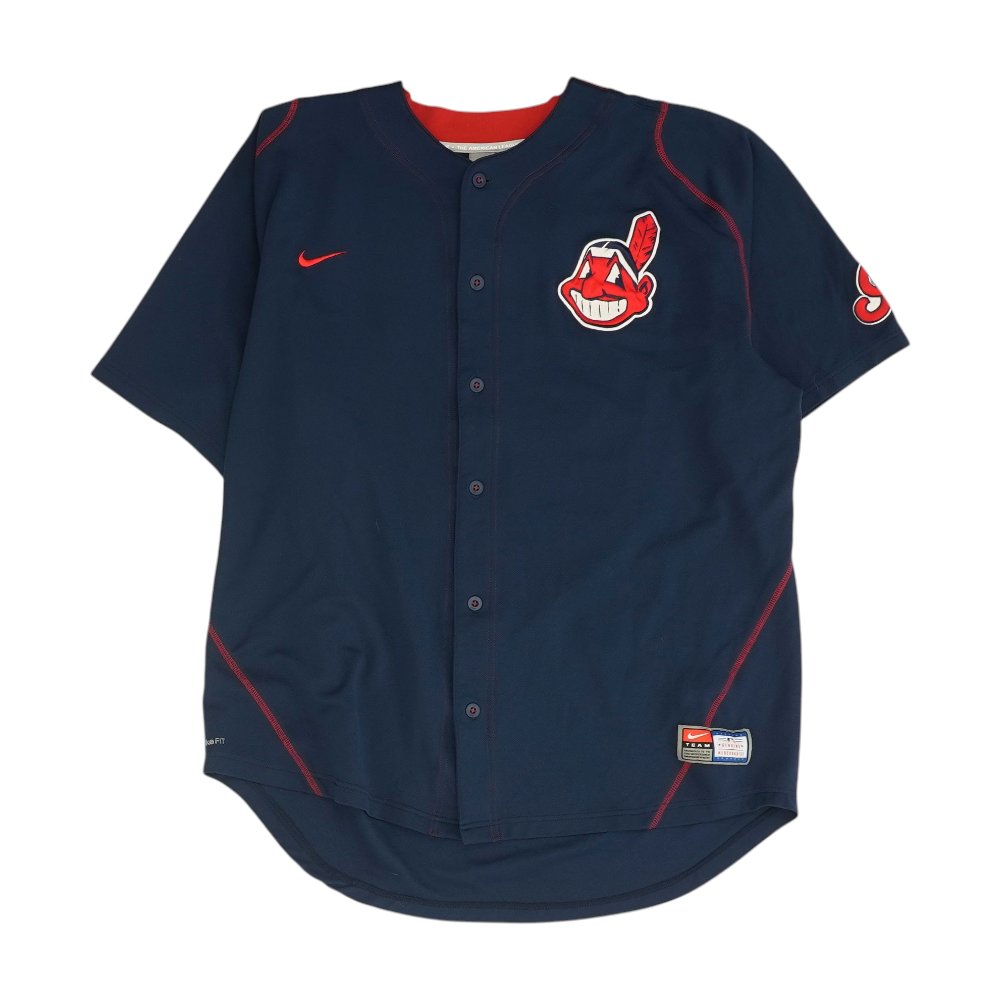 Men's Navy Cleveland Indians Short Sleeve Jersey