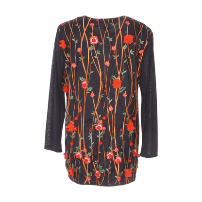 Black Print Cardigan