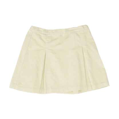 Ivory Solid Mini Skirt