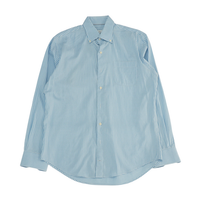 Blue Check Long Sleeve Button Down
