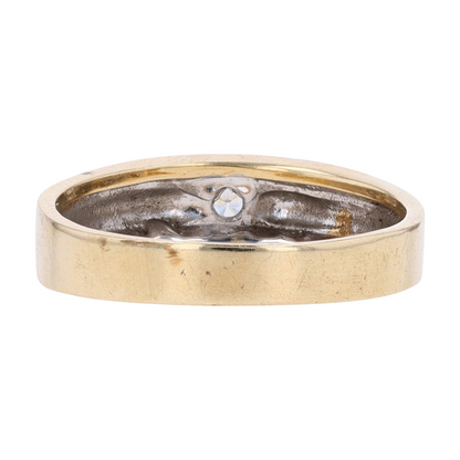 14K Two-Tone Gold Diamond Band