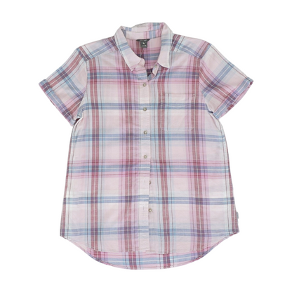 Pink Petite Plaid Button Down