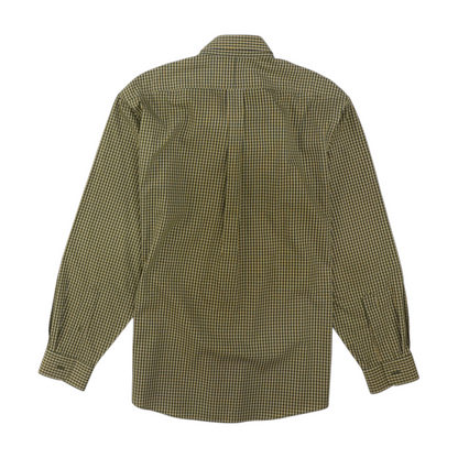 Green Plaid Long Sleeve Button Down