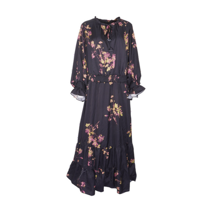 Black Plus Floral Maxi Dress