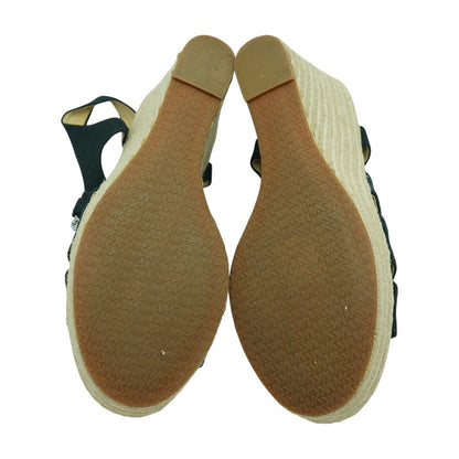 Black Wedged Sandals
