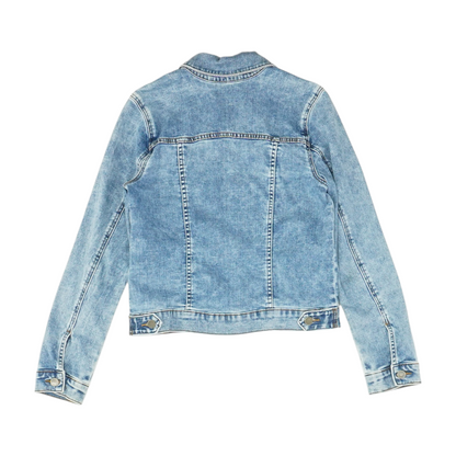 Blue Solid Denim Jacket