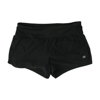 Black Solid Active Shorts