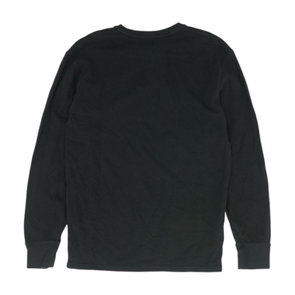Black Solid Henley T-Shirt