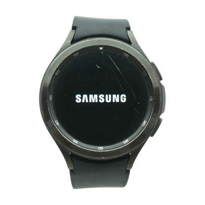 46mm Galaxy Watch4 Classic Black Smartwatch Black Band S/M