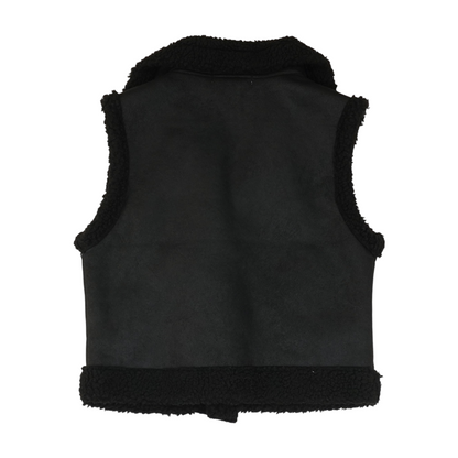 Black Solid Active Vest