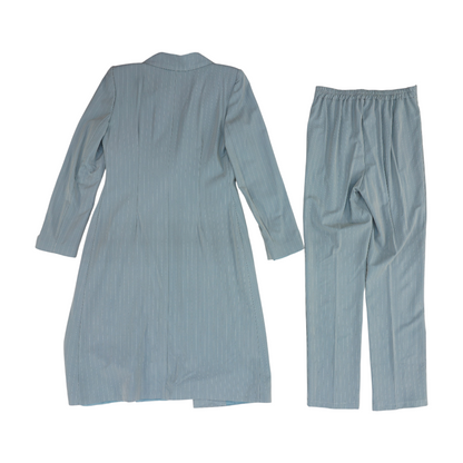 Blue Striped Pant Suit