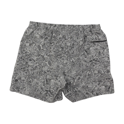Gray Abstract Active Shorts
