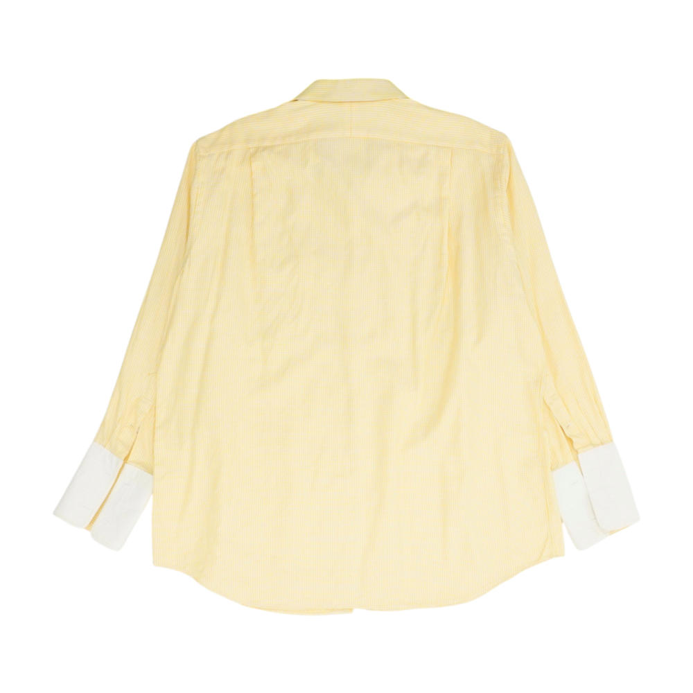 Yellow Abstract Long Sleeve Button Down