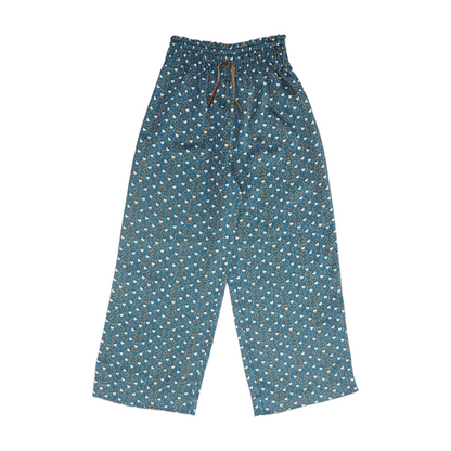 Teal Floral Chino Pants