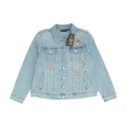 Blue Solid Denim Jacket