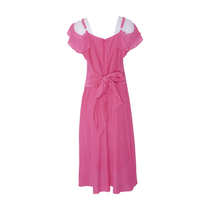Pink Plus Midi Dress