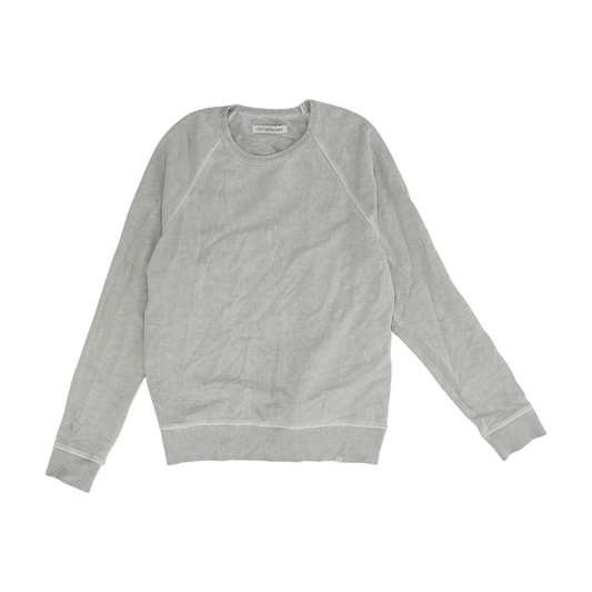 Gray Solid Sweatshirt Pullover
