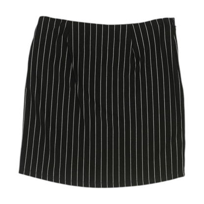 Black Striped Mini Skirt
