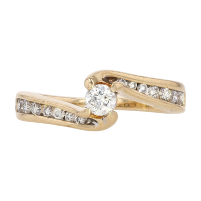 1/3 ctw 14K Yellow Gold Diamond Engagement Ring