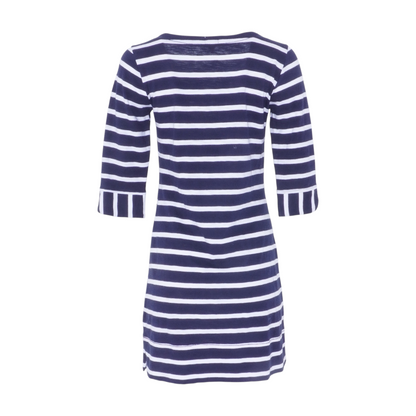 Navy Striped Mini Dress