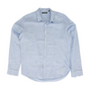 Blue Solid Long Sleeve Button Down