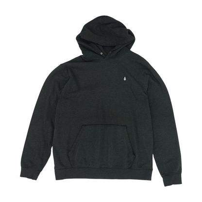 Charcoal Solid Hoodie Pullover