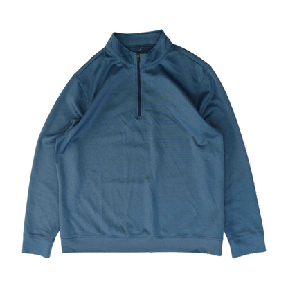 Gray Striped 1/4 Zip Pullover