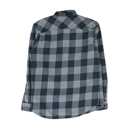 Gray Check Flannel Button Down