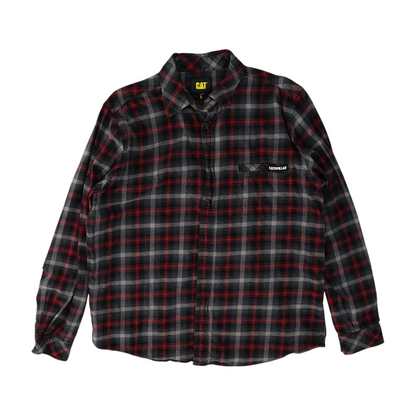 Gray Plaid Flannel Button Down