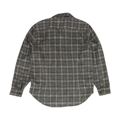 Gray Plaid Flannel Button Down