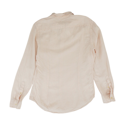 Pink Solid Long Sleeve Button Down