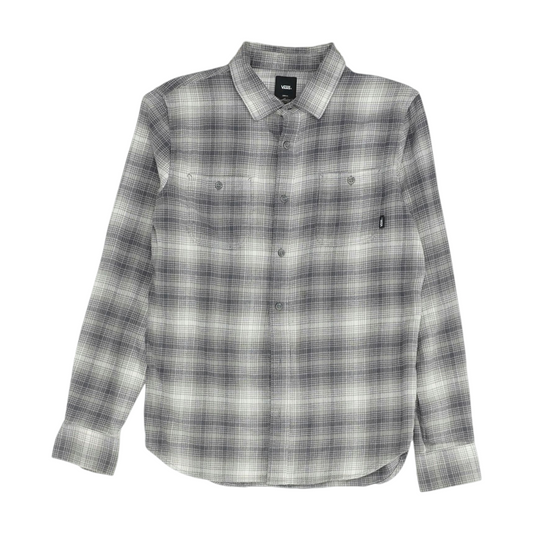 Gray Plaid Flannel Button Down