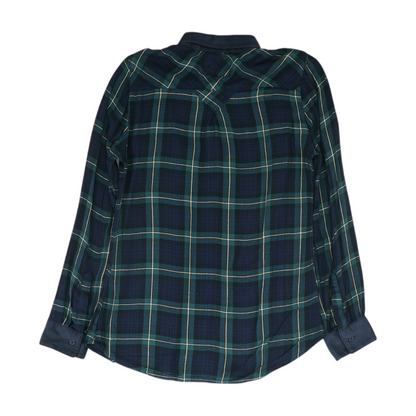 Navy Plaid Flannel Button Down