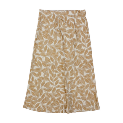 Beige Floral Maxi Skirt