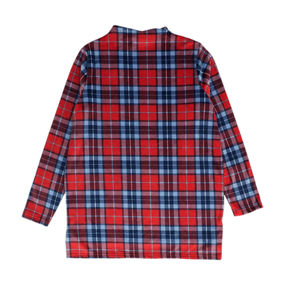 Red Plaid Sweatshirt Pullover