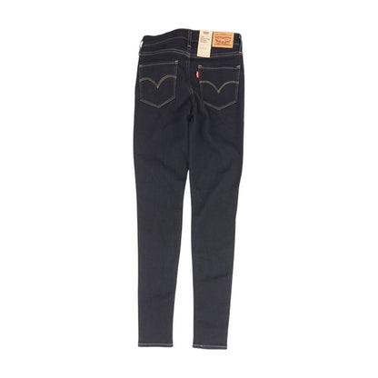 720 Blue Solid High Rise Skinny Leg Jeans