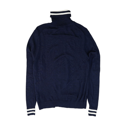 Navy Solid Pullover Sweater