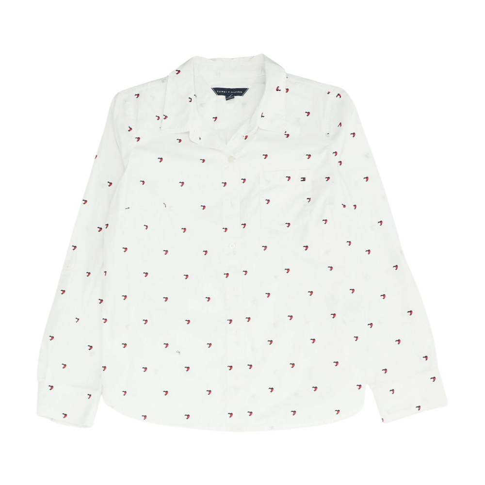 White Hearts Button Down