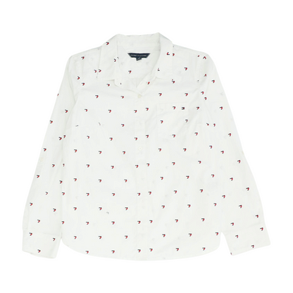White Hearts Button Down