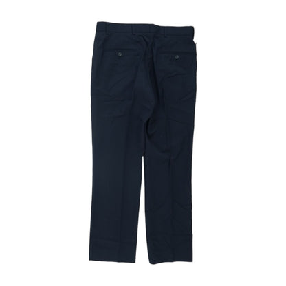 Navy Solid Dress Pants